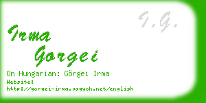 irma gorgei business card